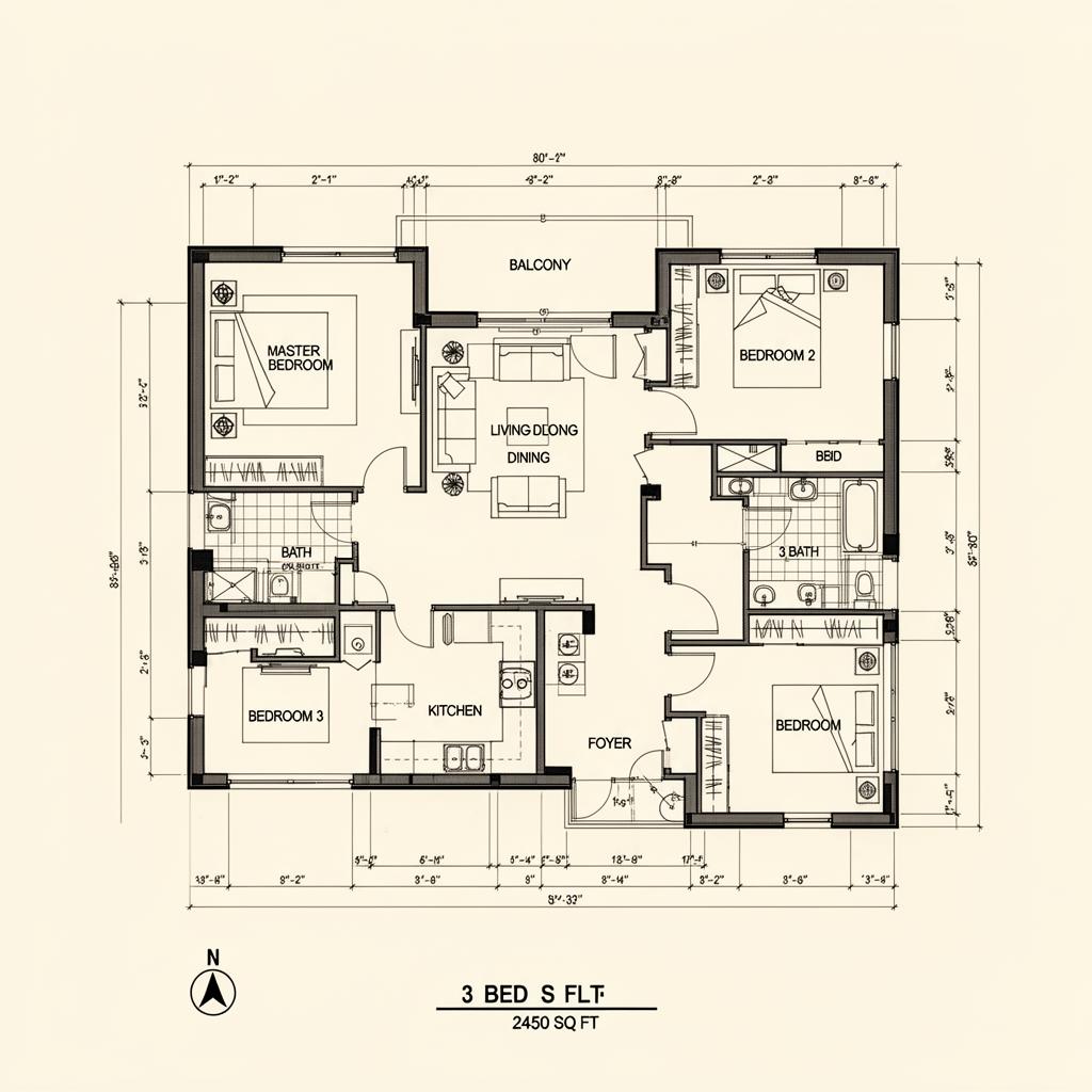 3 Bedroom Residence floor plan