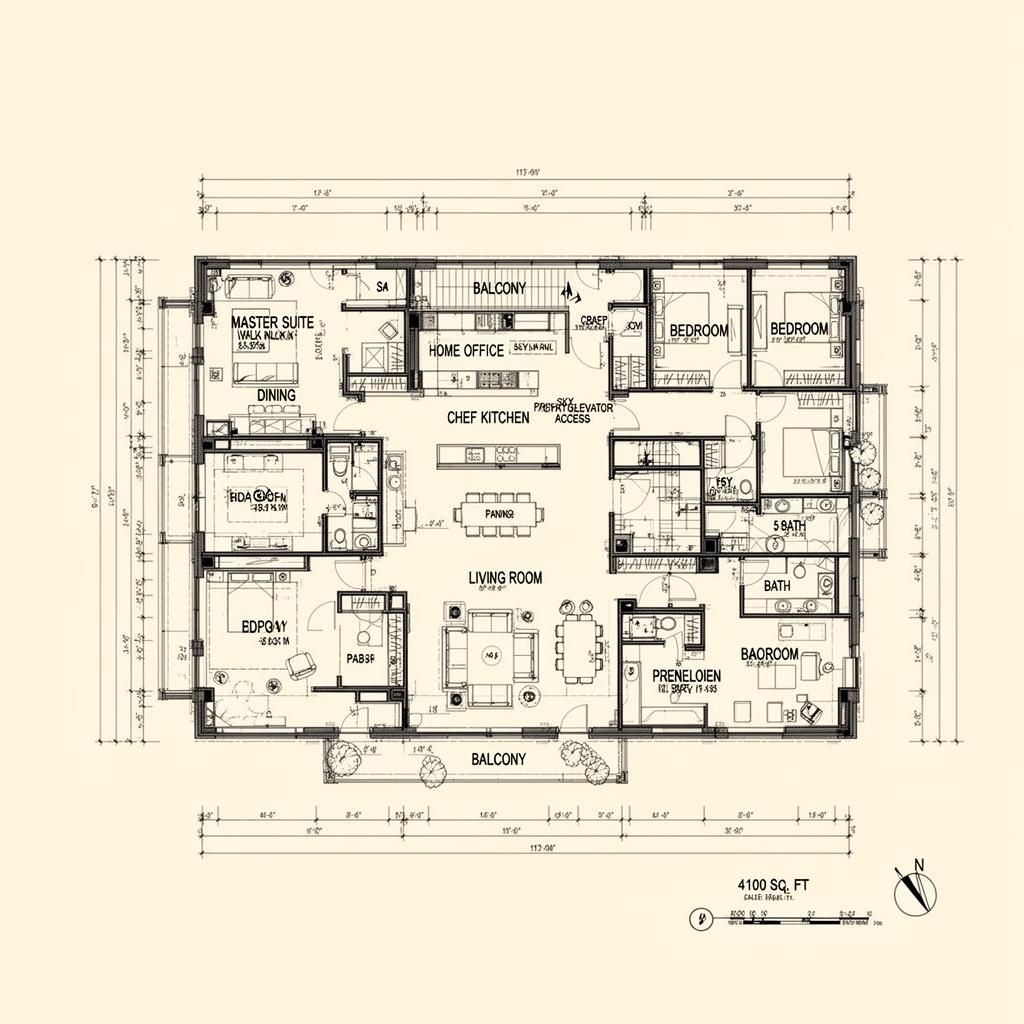 5 Bedroom Residence floor plan