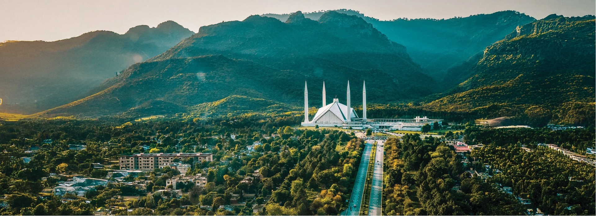 Faisal Mosque and Margalla Hills